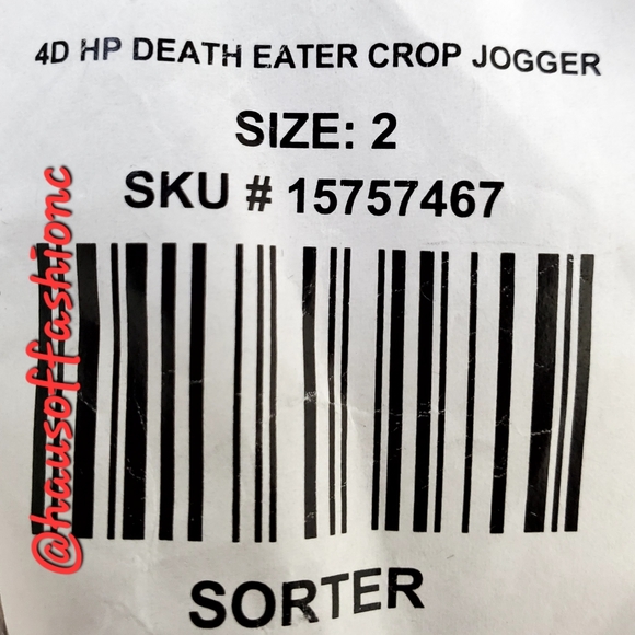 TORRID Harry Potter Death Eater Cropped Joggers! NWT! - Picture 8 of 8